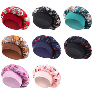 Bonnet en Satin Prêt à Expédier, Chouchou Cheveux en Soie pour Dormir Avec Large Bande Élastique, Bonnet de Nuit Couche Unique pour Femmes - Product Image 2