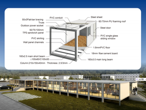 Oficina Modular en Contenedor, Casa Prefabricada de 20 pies/40 pies, Oficina Portátil para Obra con Terraza, Piso de Madera, Personalizable - Product Image 6