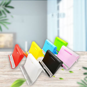 Индивидуальный логотип дешевый настольный Универсальный мини пластиковый держатель для мобильного телефона для регулировки команды рекламный подарок - Product Image 2