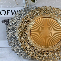 Assiettes de Présentation Vintage Sculptées Européennes, Haute Qualité pour Hôtels Haut de Gamme, Mariages, Fêtes et Restaurants