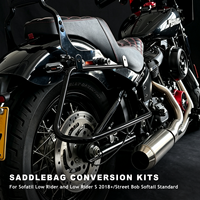 Support de fixation personnalisé en acier au carbone pour sacoches de moto, compatible Softail 2018 et plus (Low Rider/S)