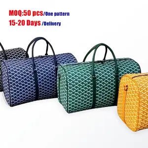 custom pattern business carryon overnight boston luxury weekender luggage Travel leather Duffle weekend bag