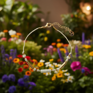 Bohemian Style Gold Plated <b>Beaded</b> <b>Bracelets</b> or Bangles Geometric Shape-Made From Zinc Alloy - Product Image 3