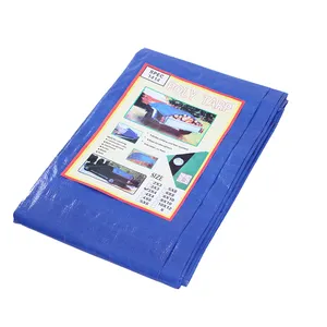 重型廉价高密度聚乙烯定制150gsm防水布批发供应商高品质蓝色聚乙烯防水布