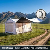 Tente Gonflable Luxe Glamping 12m² avec Intérieur Compartimenté et Aménagement Multi-Pièces pour Complexes et Extérieurs