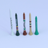 Tees de golf en bois de bambou bleus, écologiques, durables et personnalisables en gros, disponibles en différentes tailles (83 mm)