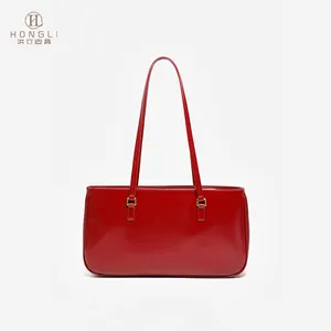Оригинальный дизайн 2024 новая большая вместимость красная Свадебная Сумка-тоут сумка для невесты кожаная сумка на плечо для женщин