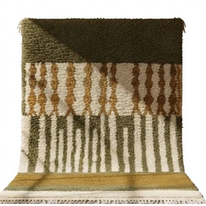 Moroccan Unique Beni Ourain <b>Rug</b> Hand Made Moroccan <b>Boho</b> Beni Ourain <b>Rug</b> Albertina Hand Knotted Wool Area <b>Rug</b> By ITHL - Product Image 1