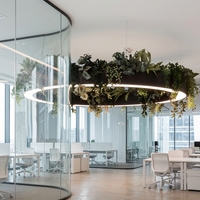 Lustre LED circulaire moderne en alliage d'aluminium, luminaire suspendu pour bureau, hall commercial, lampe suspendue minimaliste Halo