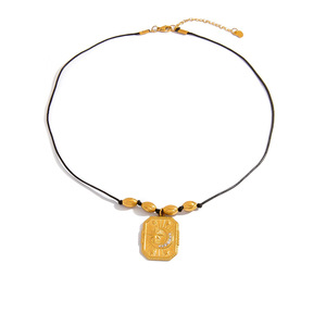 สร้อยคอลูกปัดแฮนด์เมดพร้อมการ์ดดีไซน์ขนนก สายโซ่หลากสีสำหรับสไตล์เลเยอร์ เครื่องประดับแฟชั่น XL31931 - Product Image 5