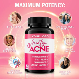 Complément Probiotique Anti-Acné OEM ODM Marque Privée avec Mélange de 9 Souches, EGCG et Guggul – Soutien Cutané et Hormonal contre l'Acné - Product Image 3