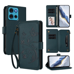 Étui portefeuille imprimé fleur papillon avec housse <span class=keywords><strong>de</strong></span> téléphone lanière pour <span class=keywords><strong>Moto</strong></span> G75/G55/G84/G85/G05/G45/G04/G73/G86 - Product Image 3