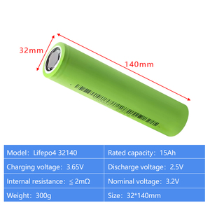 32140 33140 LFP 3,2 V 15Ah Scooters eléctricos Drone Batería de <span class=keywords><strong>control</strong></span> remoto Cilíndrico 15Ah 20Ah 10Ah Baterías de iones de litio - Product Image 2