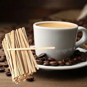 Penjualan Terbaik dapat disesuaikan ukuran warna alam pengaduk kopi kayu Biodegradable pengaduk kopi stik pencampuran - Product Image 2
