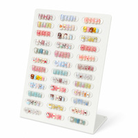Présentoir magnétique en forme d'arc pour nail art, support de présentation à clipser pour comptoir, bande magnétique pour échantillons d'ongles portables