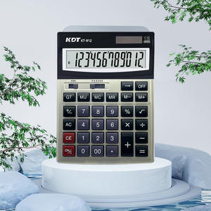 KT-912 हॉट सेलिंग 12 अंक दोहरी पावर बड़ा बटन सर्वश्रेष्ठ कार्यालय स्टेशनरी अतिरिक्त बड़े डिस्प्ले वित्तीय कैलकुलेटर - Product Image 4