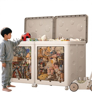 <span class=keywords><strong>Meuble</strong></span> de rangement transparent à roulettes pour jouets d'enfants, organiseur de jouets pour la chambre d'enfant, organisation domestique avec roulettes - Product Image 2