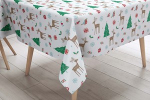 Décorations de Noël en gros d'usine Décoration de table à manger festive avec éclairage de Noël et <span class=keywords><strong>nappe</strong></span> de fête en plastique - Product Image 6