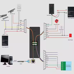 5.5 Inch Biometric Access Control System <strong>with</strong> TCP/IP Touch Screen Face Recognition Fingerprint Motion Detection Video <strong>Intercom</strong> - Product Image 4