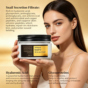 Crème Visage Hydratante OEM à la Bave d'Escargot (Filtrat de Sécrétion <span class=keywords><strong>92</strong></span>%) – Vente en Gros – Crème Visage Avancée Tout-en-un à la Bave d'Escargot <span class=keywords><strong>92</strong></span>% - Product Image 2