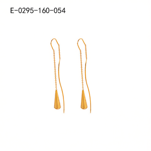 PBBA-829 สไมล์จอยาสต่างหูแฟชั่นคลาสสิกสำหรับผู้หญิง 316L สแตนเลสสตีลชุบทองรูปทรงหยดน้ำปาร์ตี้สง่างาม - Product Image 2