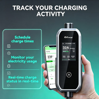 GEEFUTURE Chargeur de voiture électrique portable 7kw 11kw 22kw 16a 32a Niveau 2 OCPP 1.6J Smart WIFI Type 2 Type 1 IP65 Maison Extérieur