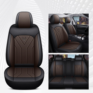 Fundas de Asiento de Coche de Cuero Completas, Ajuste Universal para la Mayoría de los Vehículos, Protectoras, Impermeables, Duraderas, para Todo el Año, para el <span class=keywords><strong>Interior</strong></span> del Automóvil - Product Image 5