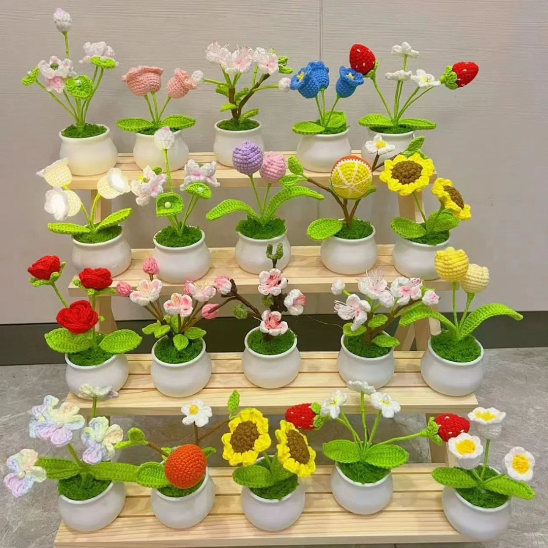 Fiori all'uncinetto stile mix