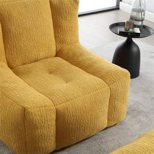 Fauteuil pouf design moderne, fauteuil de sol individuel, fauteuil paresseux confortable avec <span class=keywords><strong>ottoman</strong></span> - Product Image 4