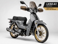Motor Bebek LK50 50cc Smart NFC Gas Moped 4 Tak Underbone dengan Rem Cakram Depan Belakang, Suspensi Gas Ganda, dan Velg Alloy 17 inci