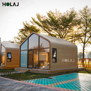 Tenda Houtel prefabbricata, piccola tenda Houtel, nella foresta con wc, struttura in alluminio impermeabile per esterno - Product Image 3