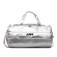 Sac de voyage en PU personnalisé avec logo, unisexe, à fermeture éclair, transparent, avec poignée souple, pour le week-end, à double bandoulière, idéal pour l'extérieur et la mode.