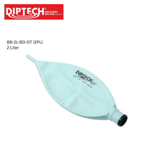Two Pleats <b>Blue</b> Disposable Breathing Bag Latex Rubber 2 Liter Adult Capacity 22mm Bushing Connector OEM Factory - Product Image 1