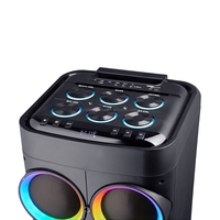 Enceinte de fête haute puissance CSN-612 de 12 pouces avec lumières LED RGB dynamiques, système de sonorisation karaoké sans fil, enceinte portable