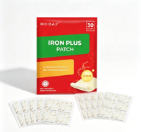 HODAF Patchs de Fer Plus Formulés avec du Bisglycinate de Fer, Vitamine C, Bêta-Carotène, Astaxanthine, Patch Complément Alimentaire OEM