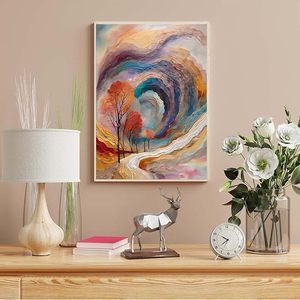 Kit de Pintura Acrílica por Números Songwoo para Principiantes, Arte Abstracto Moderno, <span class=keywords><strong>Paisaje</strong></span> <span class=keywords><strong>Otoñal</strong></span>, Pintura por Números - Product Image 3