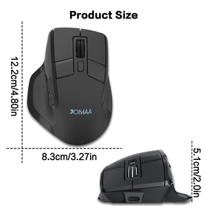 เมาส์ไร้สาย JOMAA แบบ Ergonomic ชาร์จได้ทั้ง USB และบลูทูธ เงียบ พร้อมหน้าจอแสดงผลแบบ OLD ปุ่มตั้งโปรแกรมได้ 5 ปุ่ม สำหรับ Mac PC และแล็ปท็อป - Product Image 6