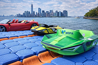 Bateau et jet ski électriques avec système de chronométrage haute vitesse pour utilisation aquatique, conception de piste en matériau PE