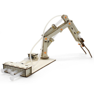 Kit de Modelo de Brazo Robótico Hidráulico de Madera, Control Manual, Juguete Educativo Científico para Niños de 7 a 9 Años - Product Image 2