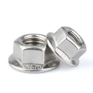Tuerca de Brida Xinxincheng M3 M4 M5 M6 M8 M10 de Acero Inoxidable 304 Hexagonal Antiaflojamiento para Uso en la Industria de la Construcción - Product Image 1