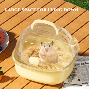 Cage de transport de hamster transparente Portable avec fermeture à bouton-pression de <span class=keywords><strong>bouteille</strong></span> d'eau pour voyager petit matériel en bois en <span class=keywords><strong>plastique</strong></span> d'animaux - Product Image 6