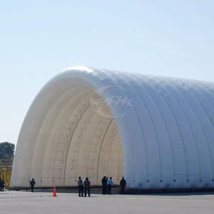 Tienda de estructura de edificio de cúpula de aire inflable grande personalizada para almacenamiento de hangar de helicóptero de publicidad - Product Image 5