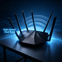 Routeur WiFi Gigabit double bande Tenda AC23 AC2100, 7 antennes 6dBi, DC12V 1A, 4x4 MU-MIMO, firmware anglais global, routeur sans fil