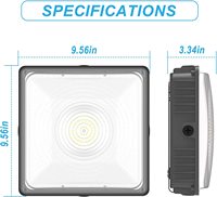 Boîtier de lampe LED pour auvent de station-service, dissipateur thermique, IP65, coque en aluminium moulé sous pression avec lentille, joint, plaque de montage, 40W-70W