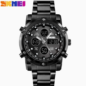 Montre Fenyi multifonctionnelle étanche à double affichage, bracelet en acier, haute qualité, tendance, pour homme - Vente en gros - Product Image 3