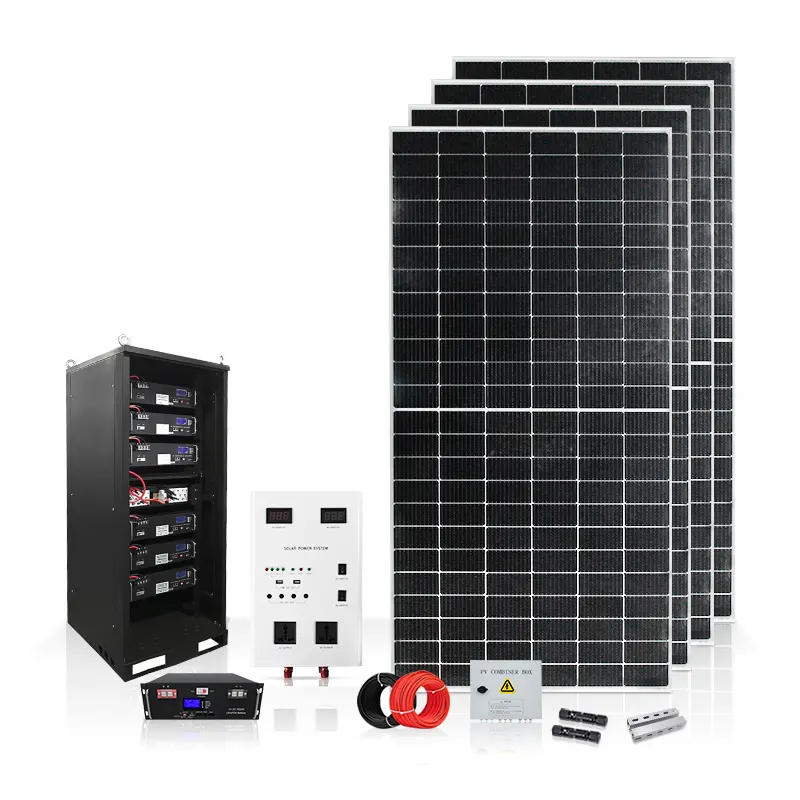 Kit completo de instalação do telhado, conjunto completo de design livre 1-100kw na grade híbrido fora da rede sistema de energia solar do telhado fornecedor de solução de sistema de energia solar