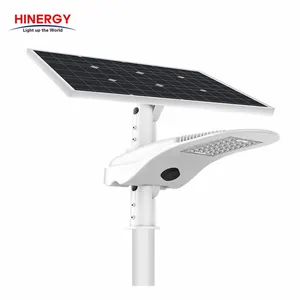 Lampu Jalan Led hibrida Ac Dc, lampu jalan tenaga surya Aluminium lampu Panel 50w 60 Watt nirkabel