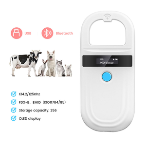 Lecteur d'étiquettes RFID Bluetooth en plastique GREAT FARM GF-DEJ-180 pour chiens, orange et blanc, garantie 1 an, lit les étiquettes FDX-B/EMID, USB - Product Image 2