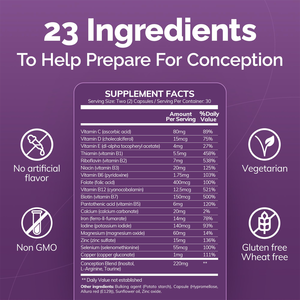 Capsule di Supporto alla Fertilità Femminile Complesso Multivitaminico e Minerale con Inositolo, L-Arginina, Taurina Confezione OEM all'Ingrosso - Product Image 2