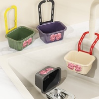 Panier suspendu réglable en plastique pour évier, avec égouttoir à fixer sur robinet, bac de rangement pour comptoir de cuisine